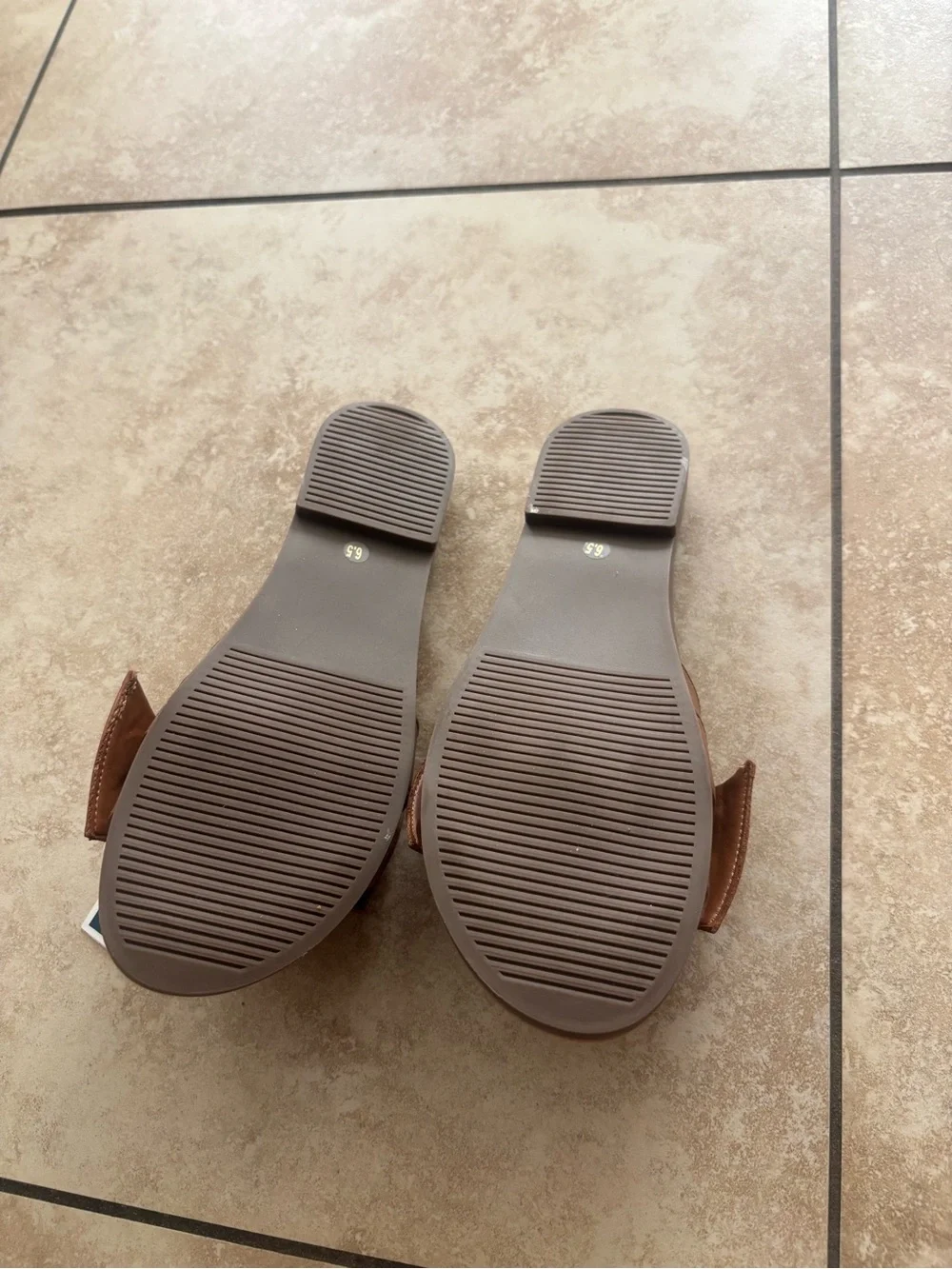 Steve Madden Tan Bow Slide Sandals